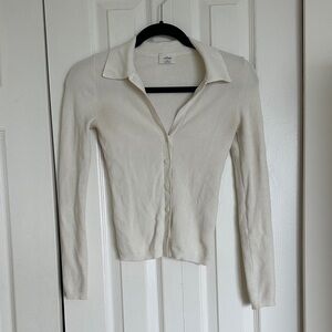 Wilfred Ivory Knit Cardigan